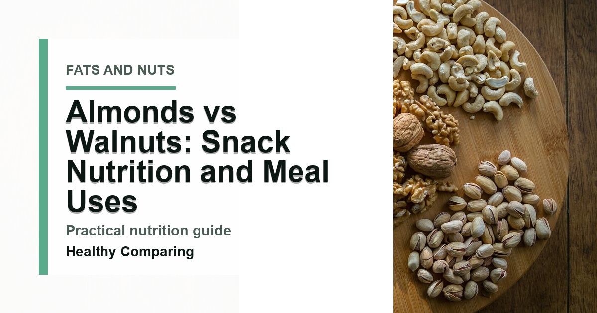 Almonds vs Walnuts: Snack Nutrition and Meal Uses cover image