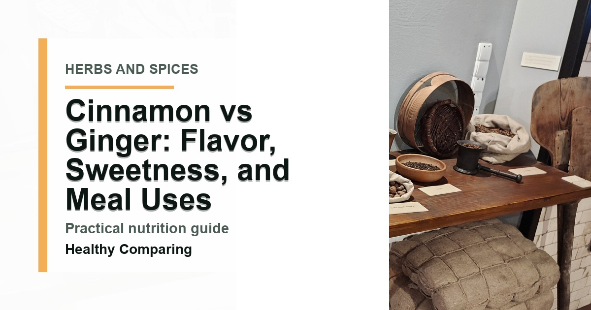 Cinnamon vs Ginger: Flavor, Sweetness, and Meal Uses cover image