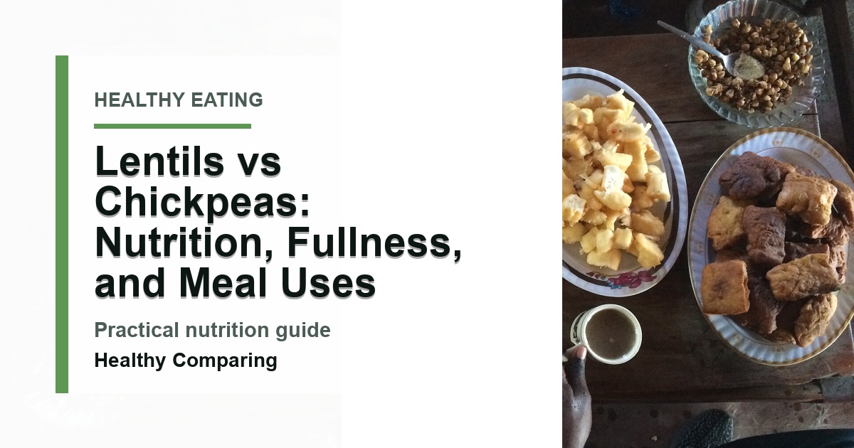 Lentils vs Chickpeas: Nutrition, Fullness, and Meal Uses cover image